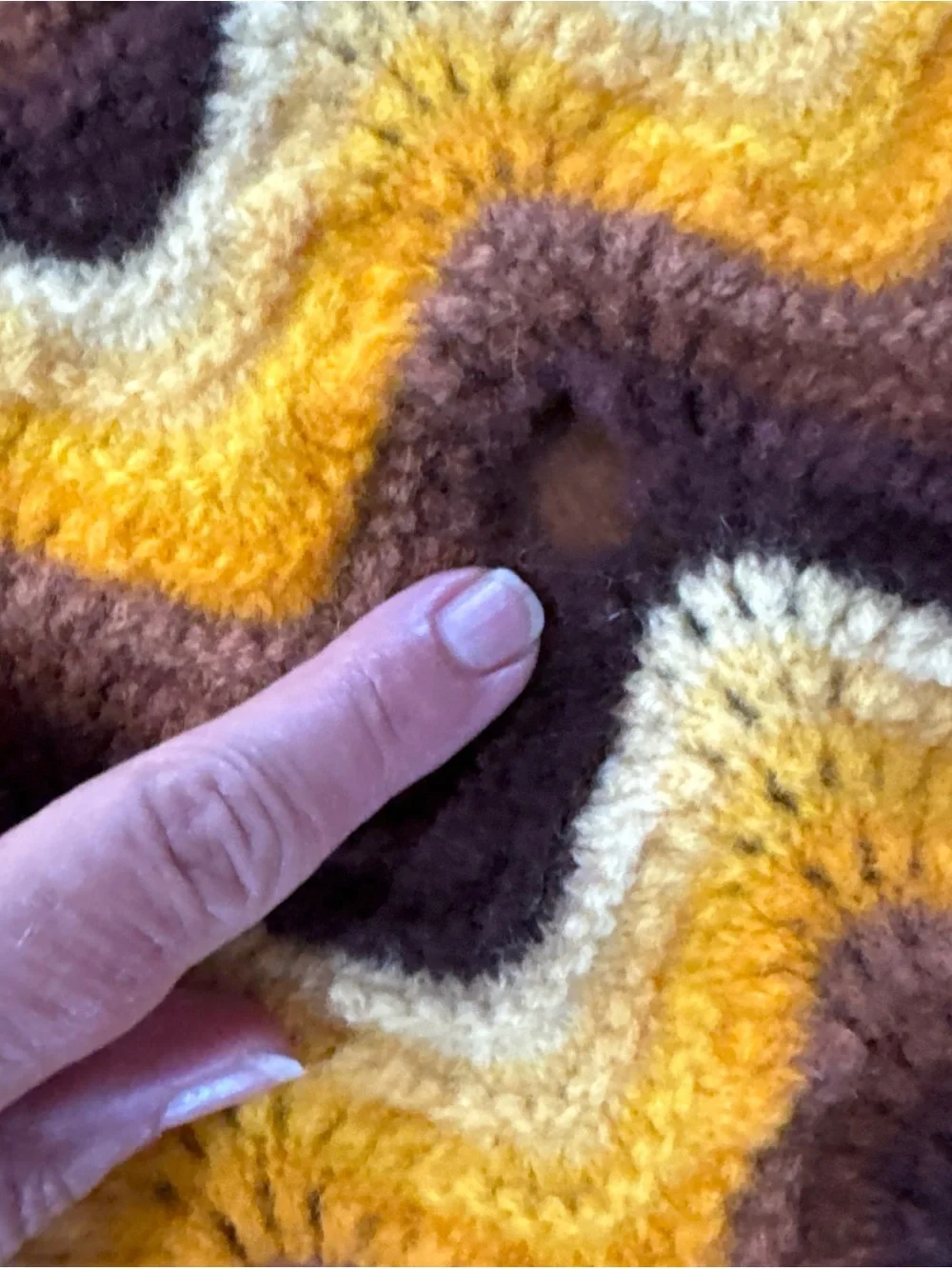 Chevron Wave Throw Blanket in Yellow and Brown - Cozy Accent Throw
